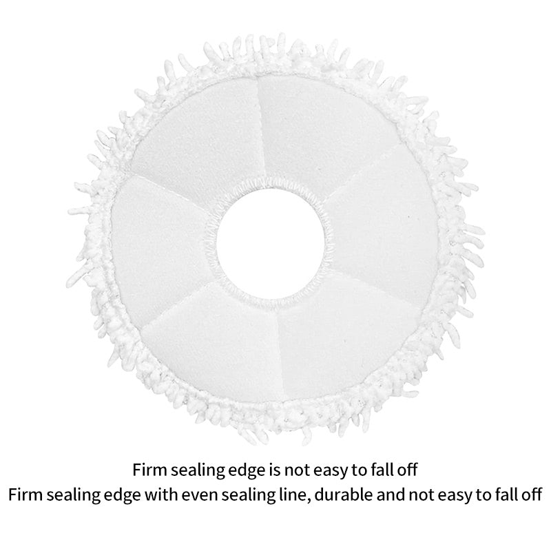 JUNSUNMAY 4pcs Washable Mop Pads Replacement for ECOVACS DEEBOT X1 Turbo / X2 Omni / T20 Pro(White)