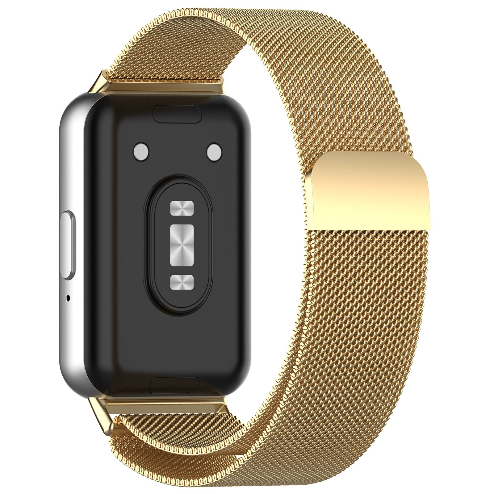 For-Samsung-Galaxy-Fit-3-Milanese-Metal-Steel-Mesh-Watch-Band(Gold)