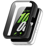 For-Samsung-Galaxy-Fit-3-SM-R390-PC-+-Tempered-Glass-Film-Integrated-Watch-Protective-Case(Black)