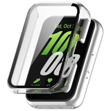 For-Samsung-Galaxy-Fit-3-SM-R390-PC-+-Tempered-Glass-Film-Integrated-Watch-Protective-Case(Transparent)
