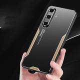 For-Samsung-Galaxy-S24-5G-Blade-Series-TPU-Hybrid-Metal-Phone-Case(Silver)