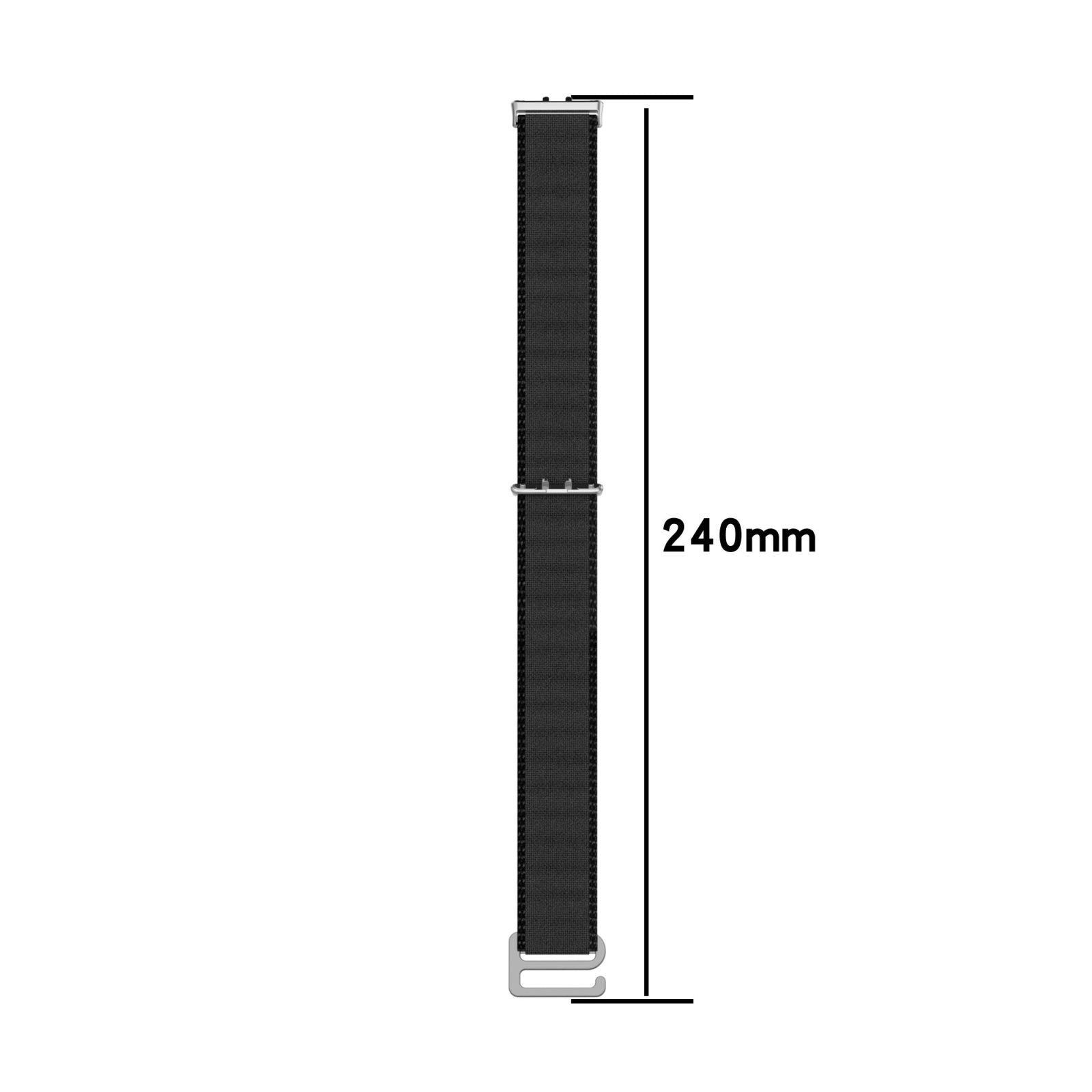For-Samsung-Galaxy-Fit-3-Nylon-Canvas-Watch-Band(Black)