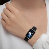 For-Samsung-Galaxy-Fit-3-Nylon-Canvas-Watch-Band(Black)