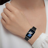 For-Samsung-Galaxy-Fit-3-Hole-Style-Magnetic-Folding-Buckle-Silicone-Watch-Band(Black)
