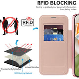 For-Google-Pixel-9-Pro-Shield-MagSafe-RFID-Anti-theft-Leather-Phone-Case(Pink)
