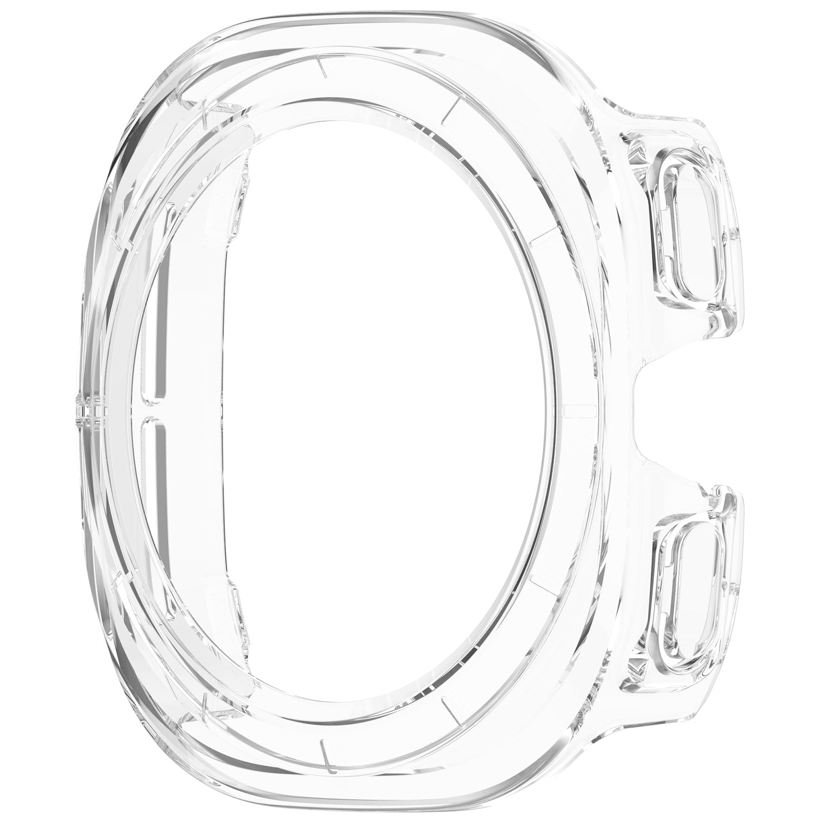 For-Samsung-Galaxy-Watch-Ultra-47mm-/-Ultra-2025-Half-Coverage-Hollowed-PC-Watch-Protective-Cover(Transparent-White)