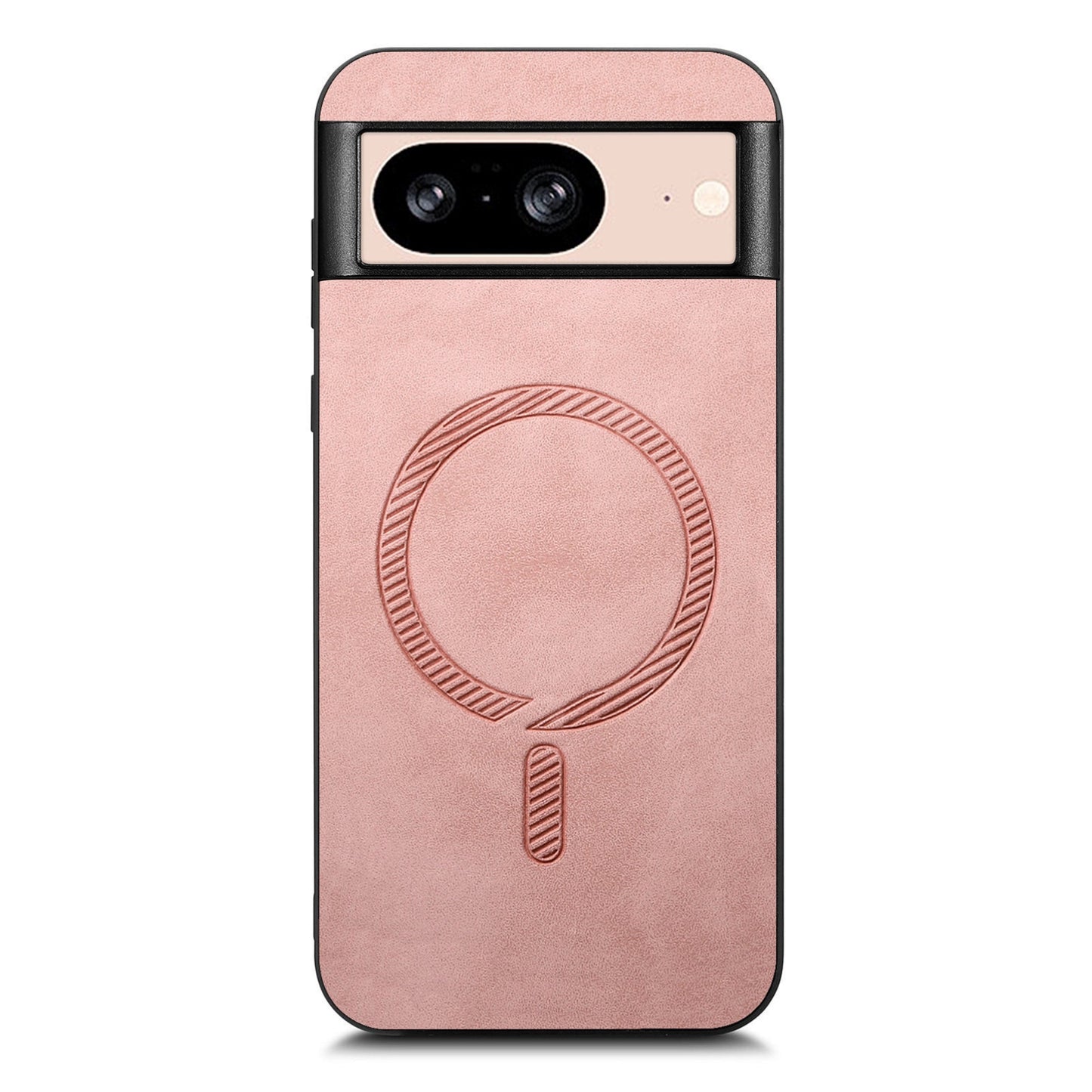 For-Google-Pixel-9-Pro-XL-Retro-Magsafe-Magnetic-PU-Back-Cover-Phone-Case(Pink)