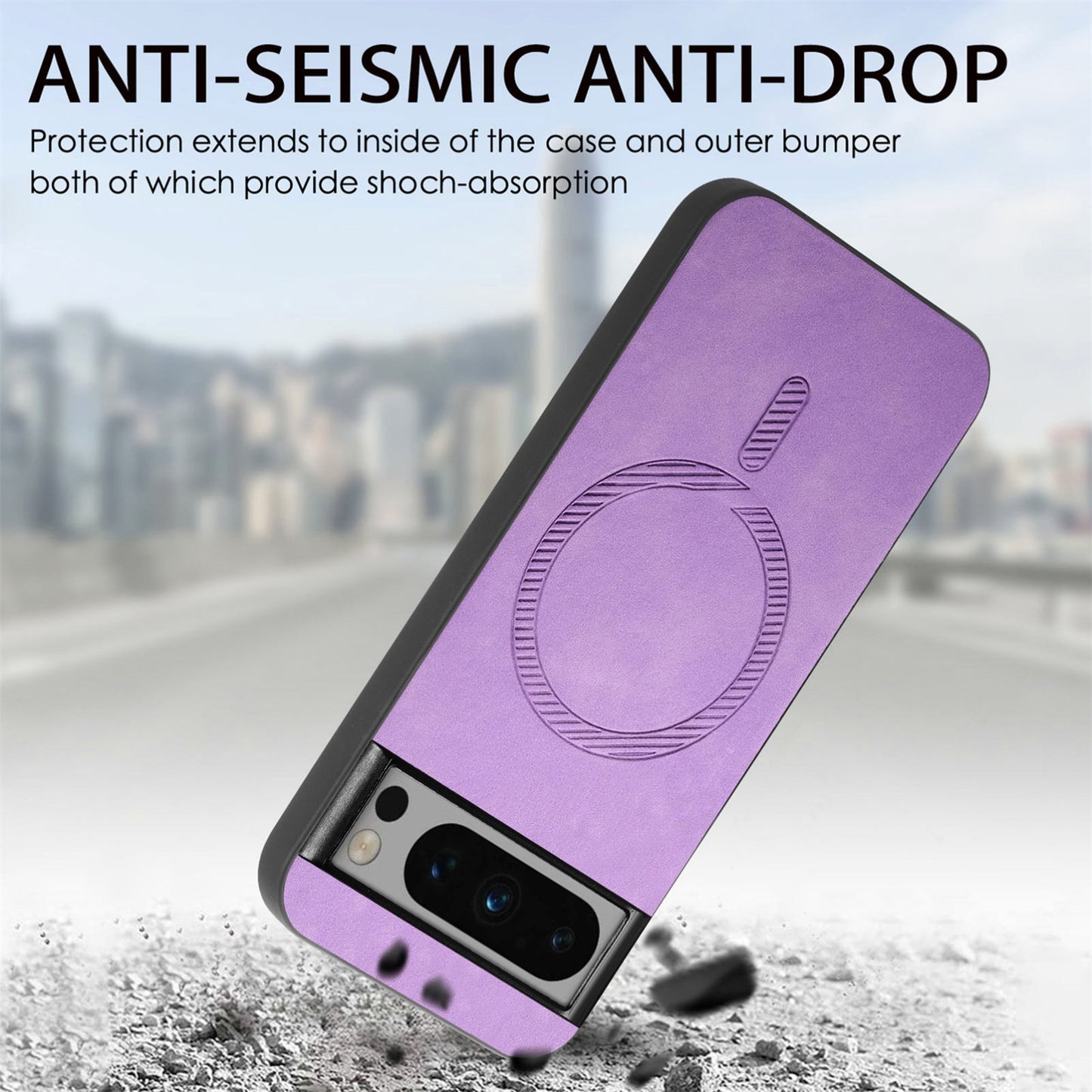 For-Google-Pixel-9-Pro-XL-Retro-Magsafe-Magnetic-PU-Back-Cover-Phone-Case(Pink)