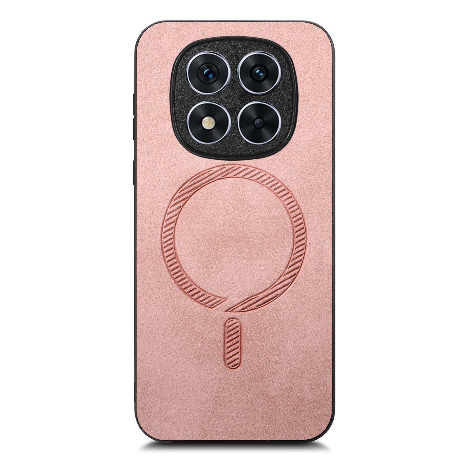 For-Xiaomi-Redmi-Note-14-5G-Solid-Color-Retro-Magsafe-PU-Back-Cover-Phone-Case(Pink)
