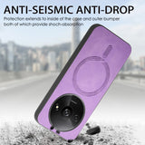 For-Xiaomi-Redmi-Note-14-5G-Solid-Color-Retro-Magsafe-PU-Back-Cover-Phone-Case(Pink)