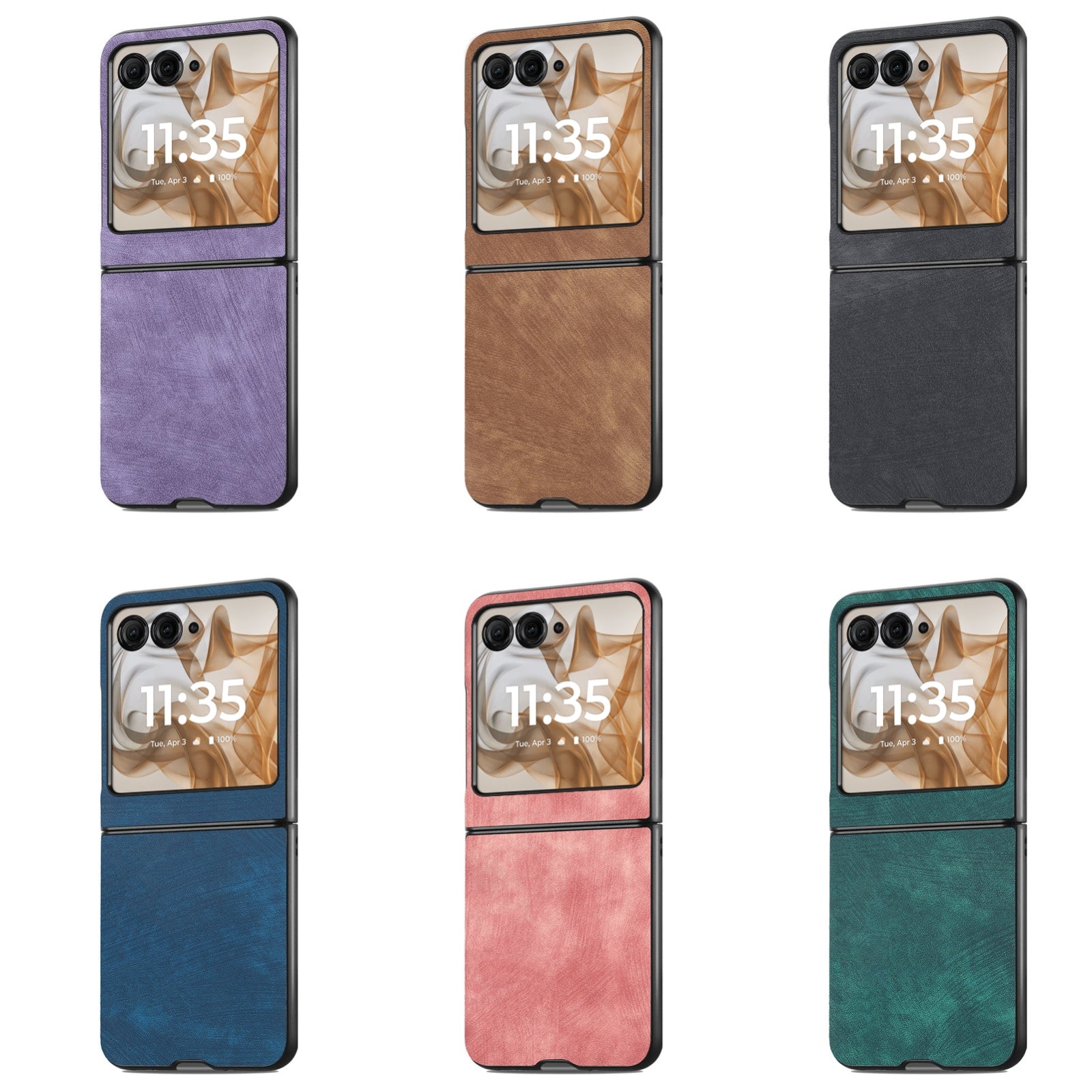 For-Motorola-Razr-50-Ultra-Vintage-Leather-PC-Back-Cover-Phone-Case(Blue)