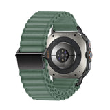 For-Samsung-Galaxy-Watch-Ultra-47mm-Ocean-Style-Magnetic-Buckle-Braided-Watch-Band(Army-Green)