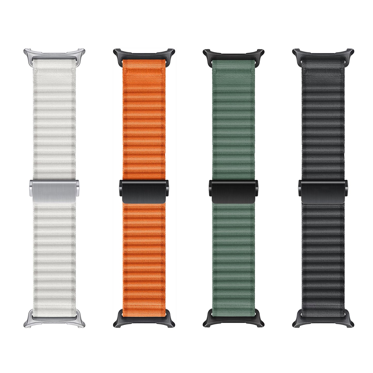 For-Samsung-Galaxy-Watch-Ultra-47mm-Ocean-Style-Magnetic-Buckle-Braided-Watch-Band(Army-Green)