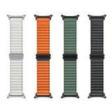 For-Samsung-Galaxy-Watch-Ultra-47mm-Ocean-Style-Magnetic-Buckle-Braided-Watch-Band(Army-Green)
