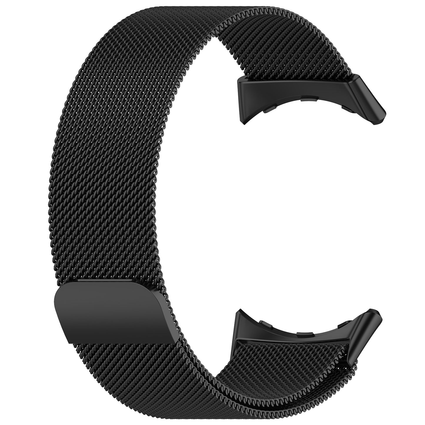 For-Google-Pixel-Watch-4-/-Watch-3-45mm-Milanese-Metal-Magnetic-Watch-Band(Black)