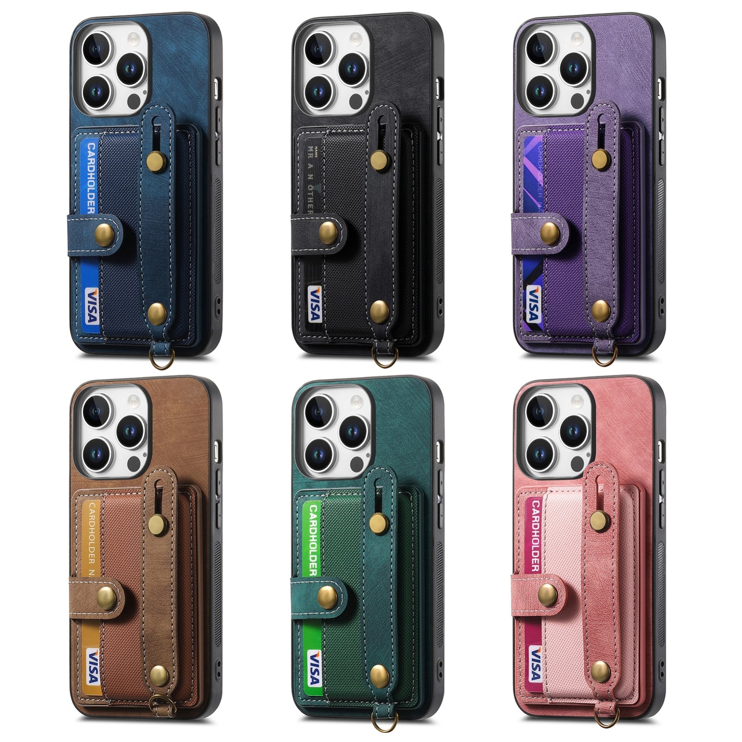 For-iPhone-17e-/-16e-Retro-Cross-Wristband-Wallet-Leather-Back-Phone-Case(Blue)