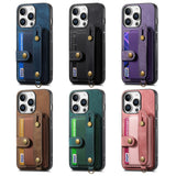 For-iPhone-17e-/-16e-Retro-Cross-Wristband-Wallet-Leather-Back-Phone-Case(Blue)