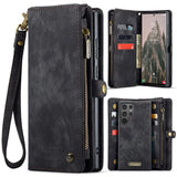 For-Samsung-Galaxy-S25-Ultra-5G-CaseMe-008-Detachable-Multifunctional-Leather-Phone-Case(Black)
