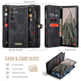 For-Samsung-Galaxy-S25-Ultra-5G-CaseMe-008-Detachable-Multifunctional-Leather-Phone-Case(Black)