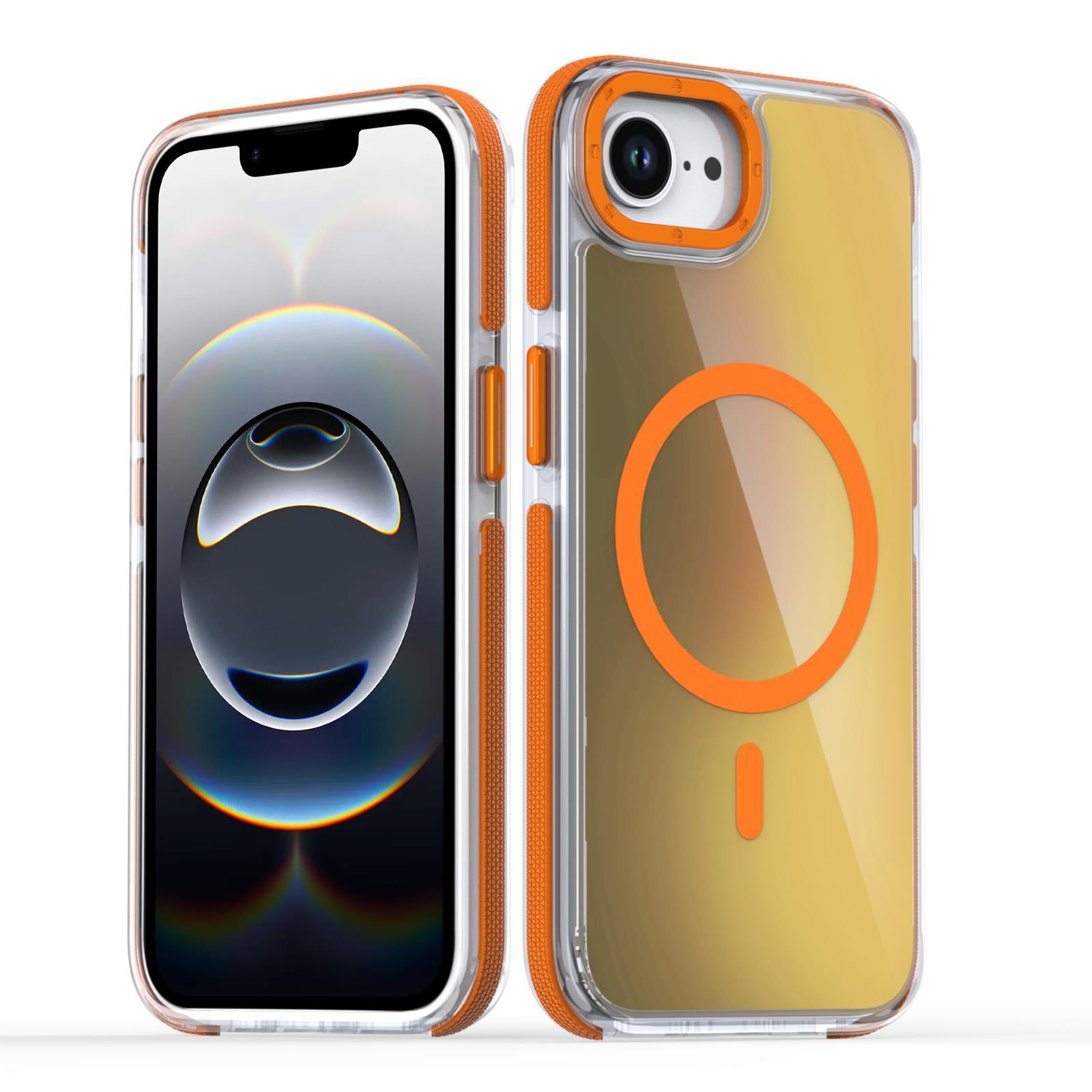 For-iPhone-17e-/-16e-Dual-Color-Gradient-Discolor-MagSafe-Phone-Case(Orange)