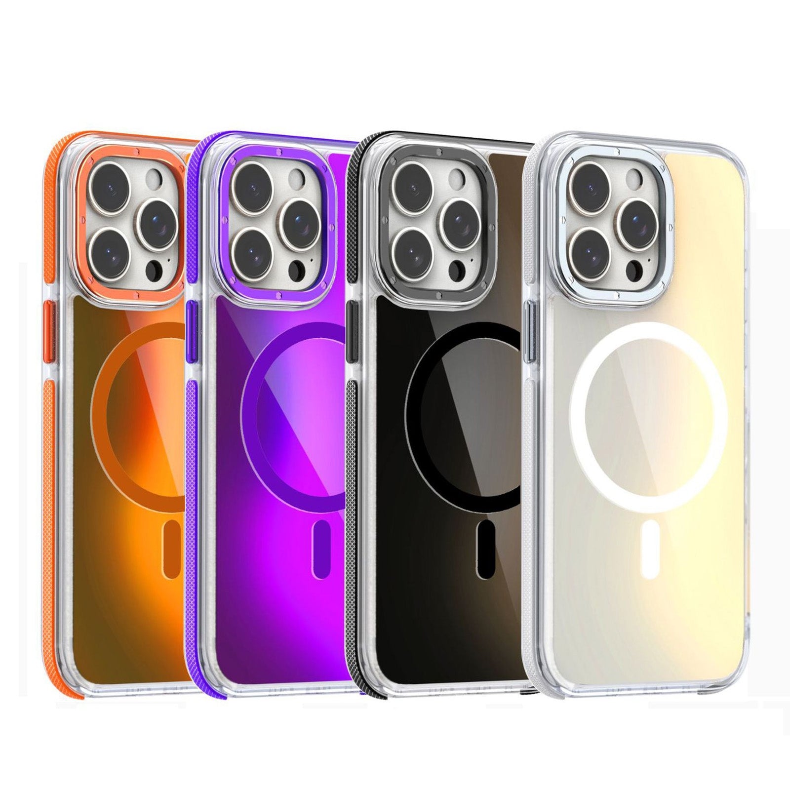 For-iPhone-17e-/-16e-Dual-Color-Gradient-Discolor-MagSafe-Phone-Case(Orange)