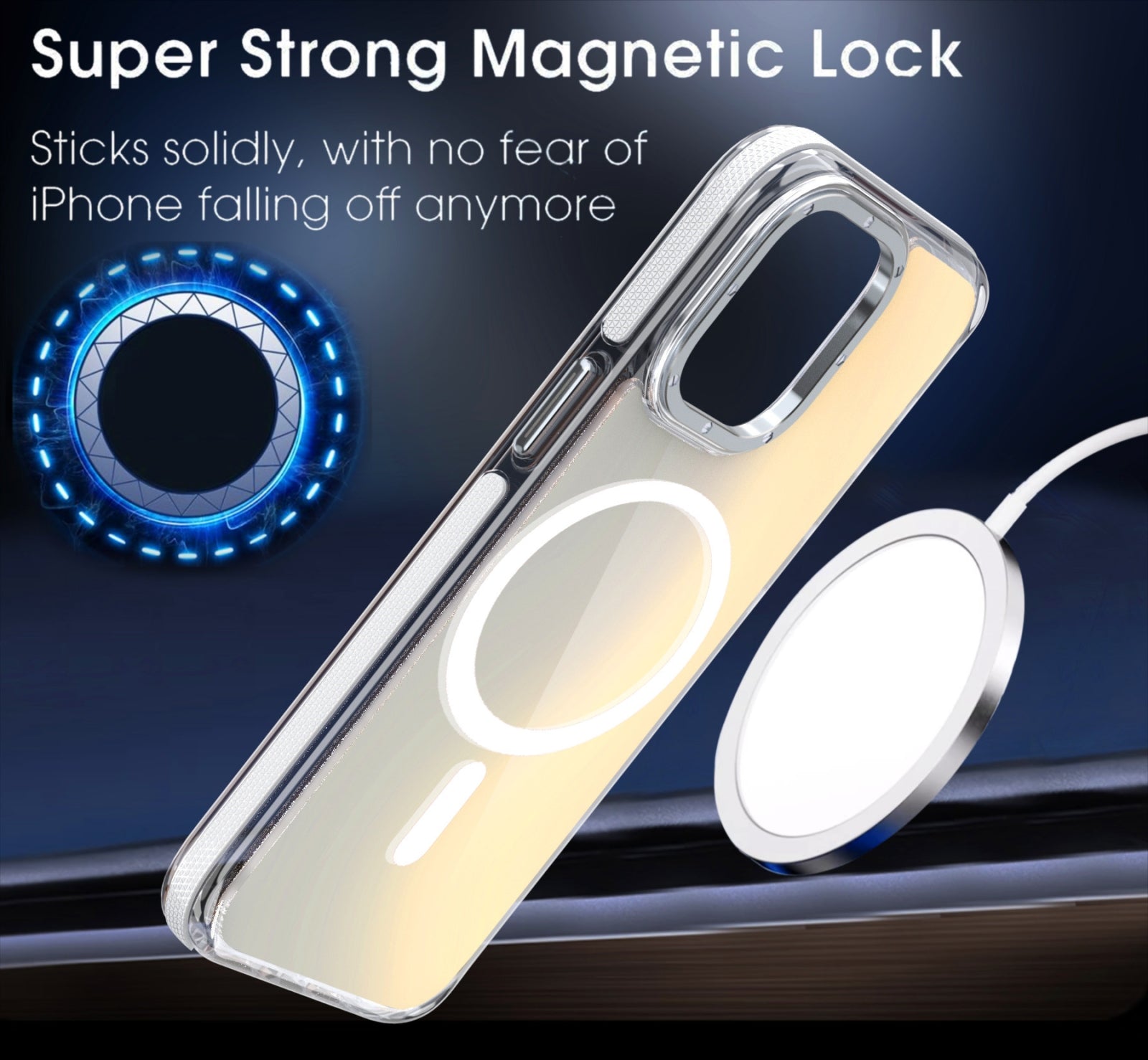 For-iPhone-17e-/-16e-Dual-Color-Gradient-Discolor-MagSafe-Phone-Case(Orange)