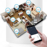 Home Office Wifi Mobile Phone Remote Control Timer Switch Voice Control Power Strip, Line length: 1.5m(UK Plug)