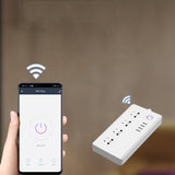 Home Office Wifi Mobile Phone Remote Control Timer Switch Voice Control Power Strip, Line length: 1.5m(US Plug)