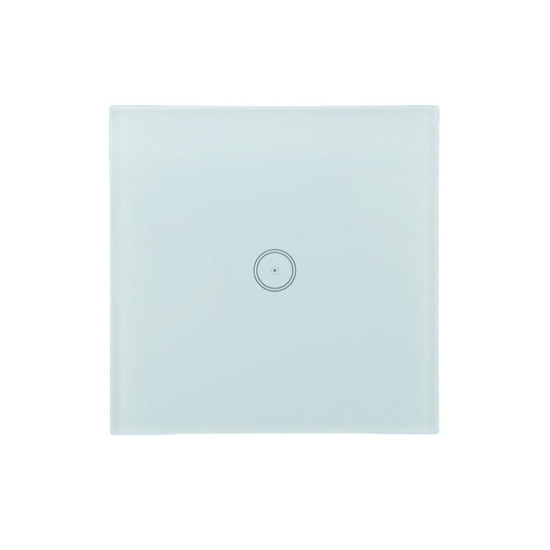 Wifi Wall Touch Panel Switch Voice Control Mobile Phone Remote Control, Model: White 1 Gang (Zero Firewire Wifi)