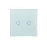Wifi Wall Touch Panel Switch Voice Control Mobile Phone Remote Control, Model: White 2 Gang (Zero Firewire Wifi)