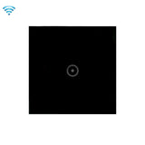 Wifi Wall Touch Panel Switch Voice Control Mobile Phone Remote Control, Model: Black 1 Gang (Zero Firewire Wifi)