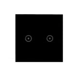 Wifi Wall Touch Panel Switch Voice Control Mobile Phone Remote Control, Model: Black 2 Gang (Zero Firewire Wifi )