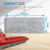5 PCS Flat Mop Head Microfiber Hook-And-Loop Replacement Cloth