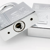 Square-Blade-Imitation-Stainless-Steel-Padlock,-Specification:-Short-40mm-Open