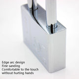 Square-Blade-Imitation-Stainless-Steel-Padlock,-Specification:-Short-40mm-Open