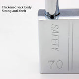Square-Blade-Imitation-Stainless-Steel-Padlock,-Specification:-Short-40mm-Open