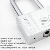Square-Blade-Imitation-Stainless-Steel-Padlock,-Specification:-Short-40mm-Open