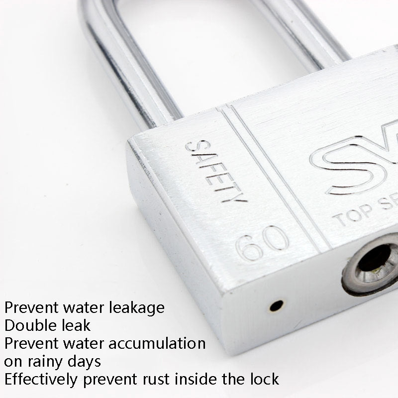 Square-Blade-Imitation-Stainless-Steel-Padlock,-Specification:-Short-40mm-Open
