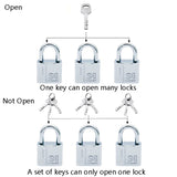 Square-Blade-Imitation-Stainless-Steel-Padlock,-Specification:-Short-40mm-Open