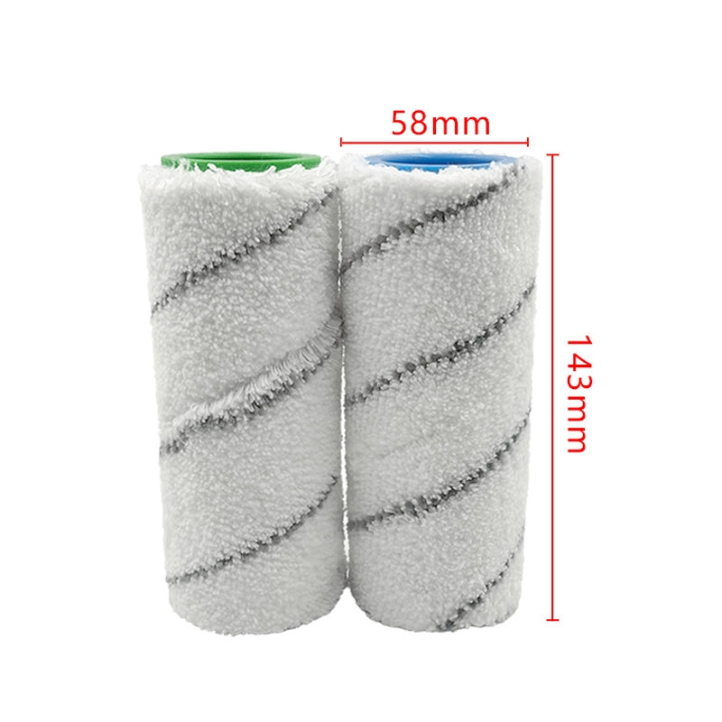 1 Pair HJ-PJ-0117 Multi-Floor Brush Cleaning Brush Roller Brush For Kaica FC3D / FC5