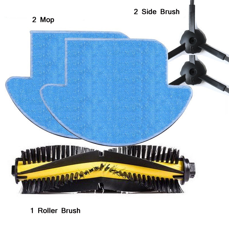 5 PCS/Set Smart Sweeper Roller Brush + Side Brush + Mop For ILIFE V7S Pro