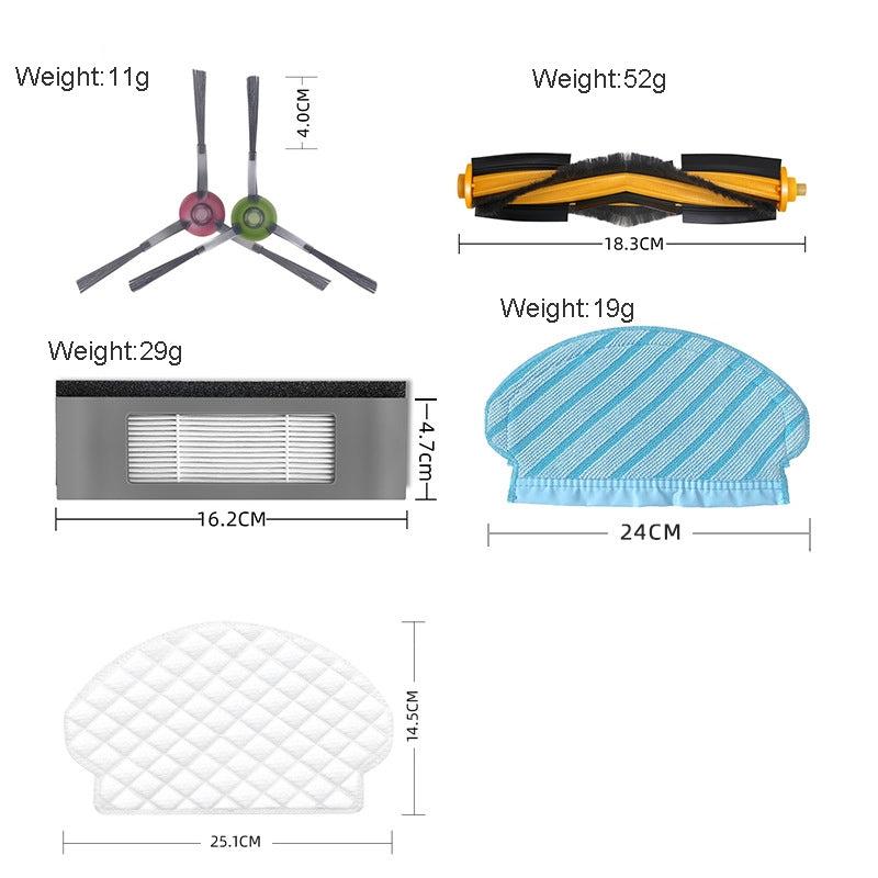 13 In 1 Set For ECOVACS OZMO 950 920 T5  DX55 DJ65 Vacuum Cleaner Accessories