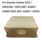 5PCS Paper Bag Waste for Karcher WD2250 / A2004 / A2054 / MV2 Vacuum Cleaner Accessories