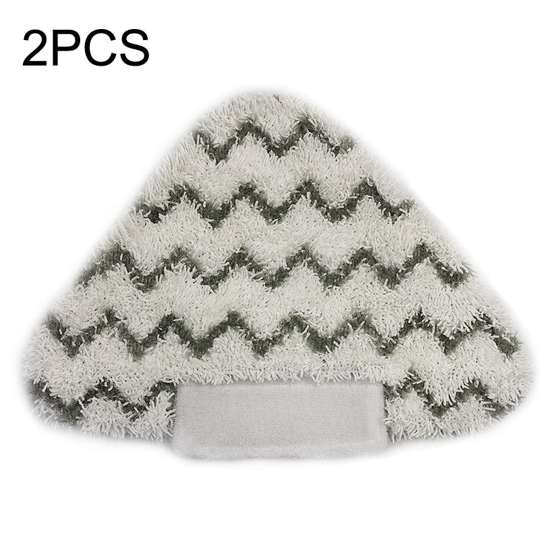 2PCS Steam Mop Triangular Cleaning Cloth For Shark P3 / P5 / P8 / T8(Gray Black)