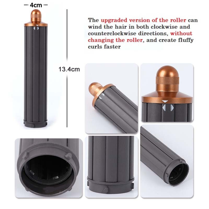 13.4cm Upgraded Long Barrel Curling Iron for Dyson i.d./HD01/02/03/04/08 Hair Dryer 40mm Gold