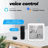 Wifi Temperature And Humidity Meter Sensor Equipment Smart Home Graffiti APP Temperature And Humidity Sensor(Black)