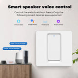 Tuya ZigBee Smart Single-fire Zero-fire Sharing Switch Phone Control Voice Panel EU Plug, Spec: 1 Button