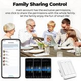 Tuya ZigBee Smart Single-fire Zero-fire Sharing Switch Phone Control Voice Panel EU Plug, Spec: 2 Buttons