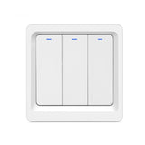 Tuya ZigBee Smart Single-fire Zero-fire Sharing Switch Phone Control Voice Panel EU Plug, Spec: 3 Buttons