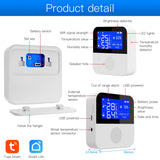Tuya WIFI Temperature And Humidity Sensor With 2.9inch LCD Display,Spec: With Sensing Line